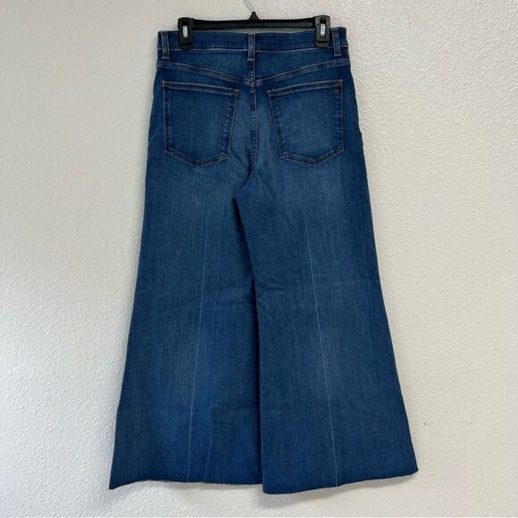 Madewell Flared Wide-Leg Crop Jeans Pelion Wash Blue Stretch Size 32 NWT - Picture 8 of 10